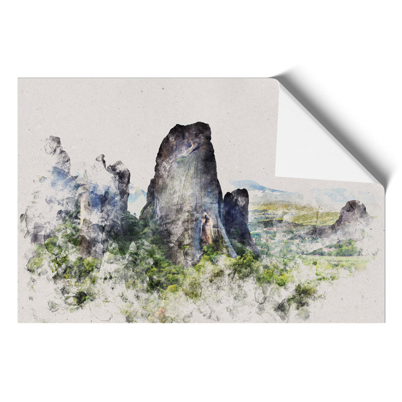 Meteora in Greece - Unframed Graphic Art, 30cm H x 42cm W x 0.1cm D