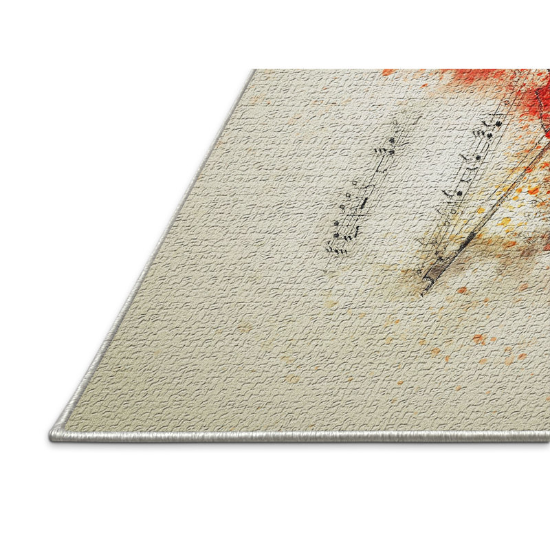 Tapis beige Violon, Rectangle 2 pi x 3 pi