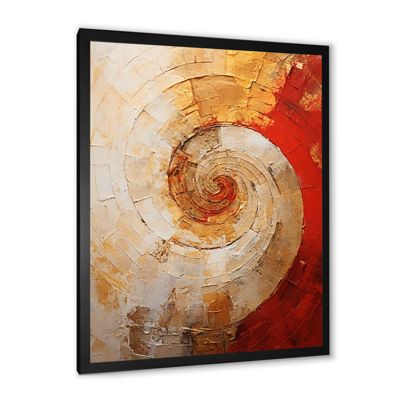 Orchimont - abstrait spirales sur toile_106147, H 32 po x l 24 po x P 1 po, Impression noire sur toile encadrée
