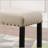 Fabric Dining Bench With Nailhead Trim, Tan-749674454