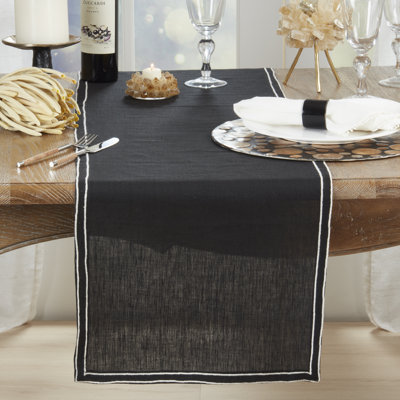 Double Line Embroidered Table Runner