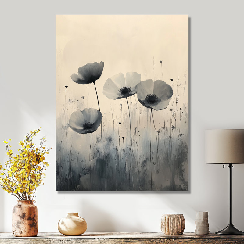 Barloy - Floral Wall Art Living Room, H 20 po x l 12 po, Toile tendue, Ne s’applique pas