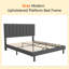 Base de lit tapissier moderne et simple, base de matelas avec lattes en bois, sans sommier requis pour un soutien solide-832182998-832182996