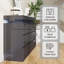 Commode moderne à DEL avec détecteur de mouvement | Rangement intelligent et conception sécuritaire-641258240