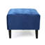 Style Mid-Century bleu marine, velours avec élément capitonné, pieds en bois, capitonnage bleu marine, structure en bouleau
