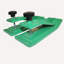Protecteur de seau de tracteur, protecteur de bord de ski 2 pièces, protecteur de dérapage de gazon long de 12 po, largeur de 4,5 po, accessoire de seau en acier robuste pour l'enlèvement des feuilles de neige, épandage de gravier, vert