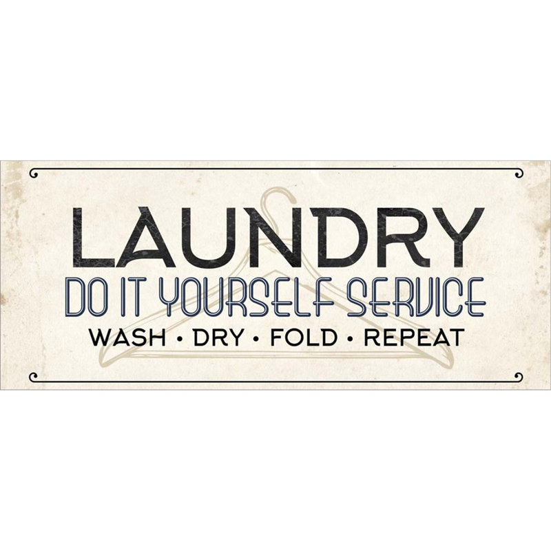 «Do It Yourself Laundry» par Kimberly Allen, art textuel sur toile tendue