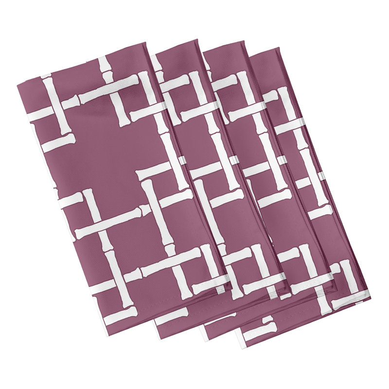 Ensemble de serviettes 4 pièces Yoshida, L 18 po x L 18 po, Mauve