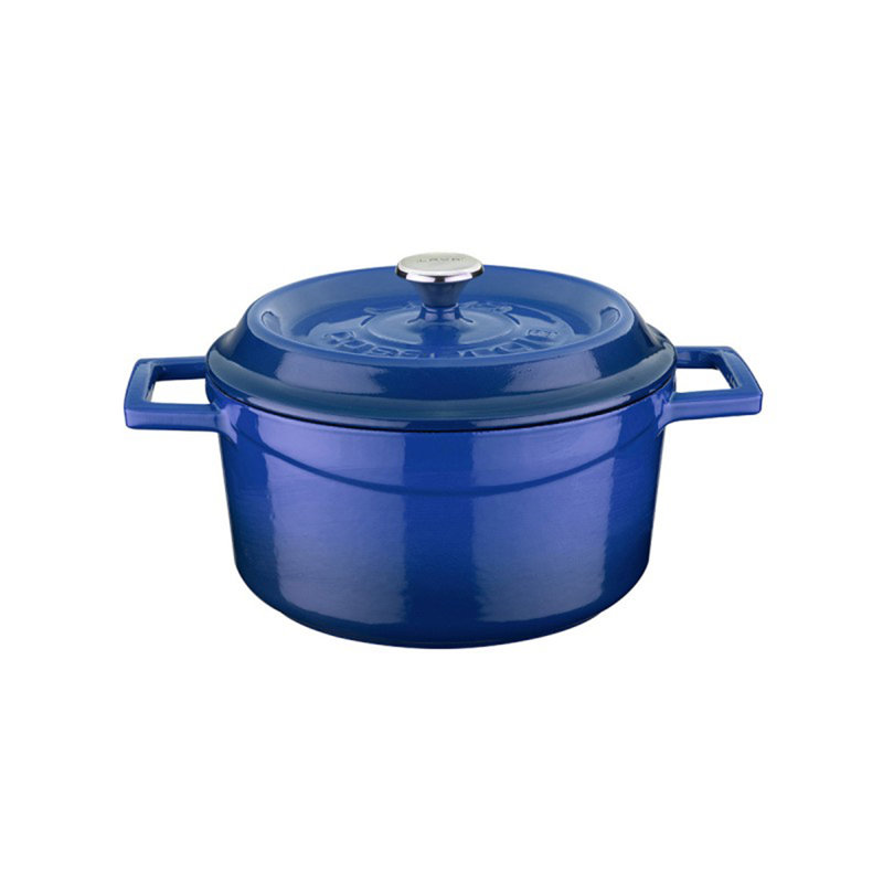 Cocotte ronde en fonte Turgla Home, 2,5 pte, Bleu