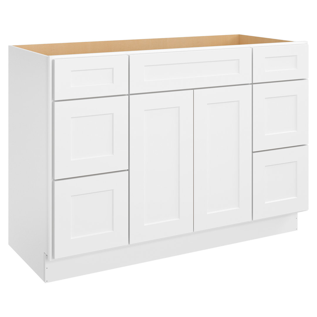 Cozy Design 34.5'' H Plywood Sink Base Cabinet Ready-to-Assemble HOMEIBRO Finish / 