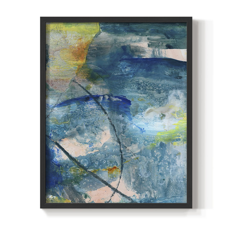 «Spring Winds II», reproduction encadrée - bois massif, H 14 po x l 11 po, Noir