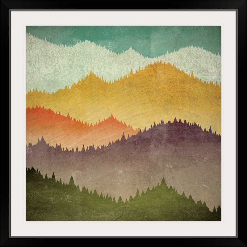 « mountain view » par ryan fowler, impression, H 38 po x l 38 po x P 1 po, Cadre noir
