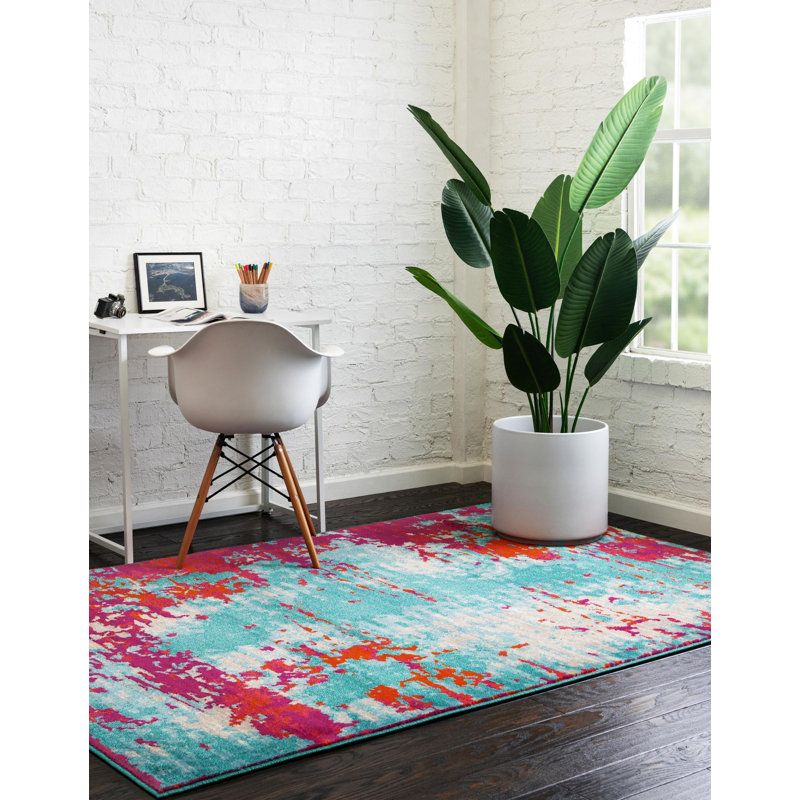 Abstract Indoor Rug, Rectangle 5'3" x 8'