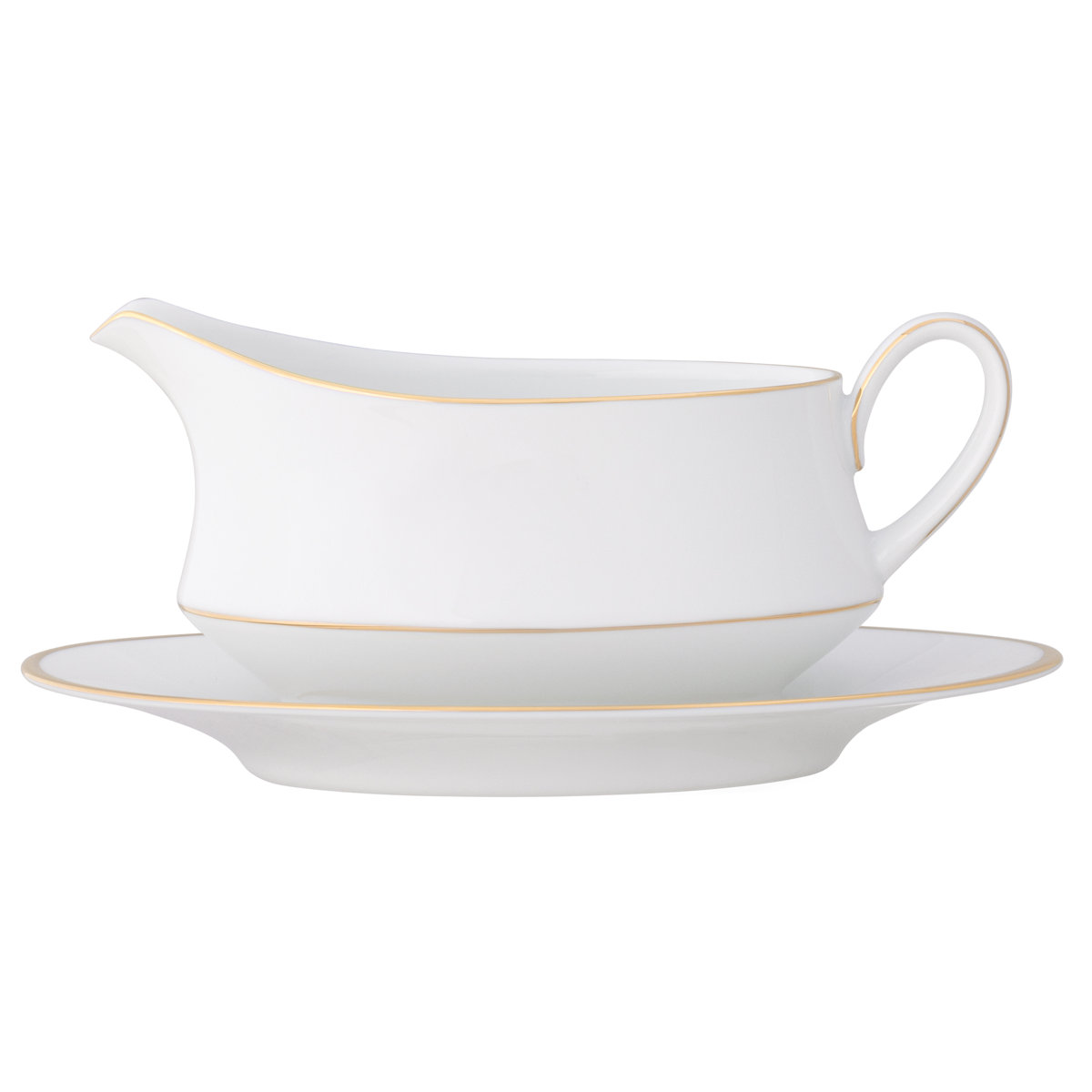 Noritake Heritage Gravy Boat with Tray - Thumbnail 3