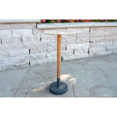Theophile 10" Teak Patio Side Table