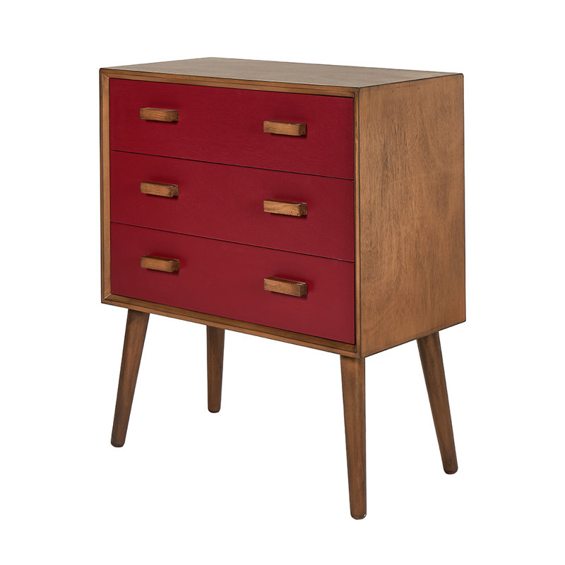 Rulo 66cm W 3 - Drawer Chest of Drawers, Mulberry