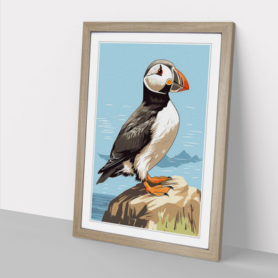 Puffin Line - Framed Print