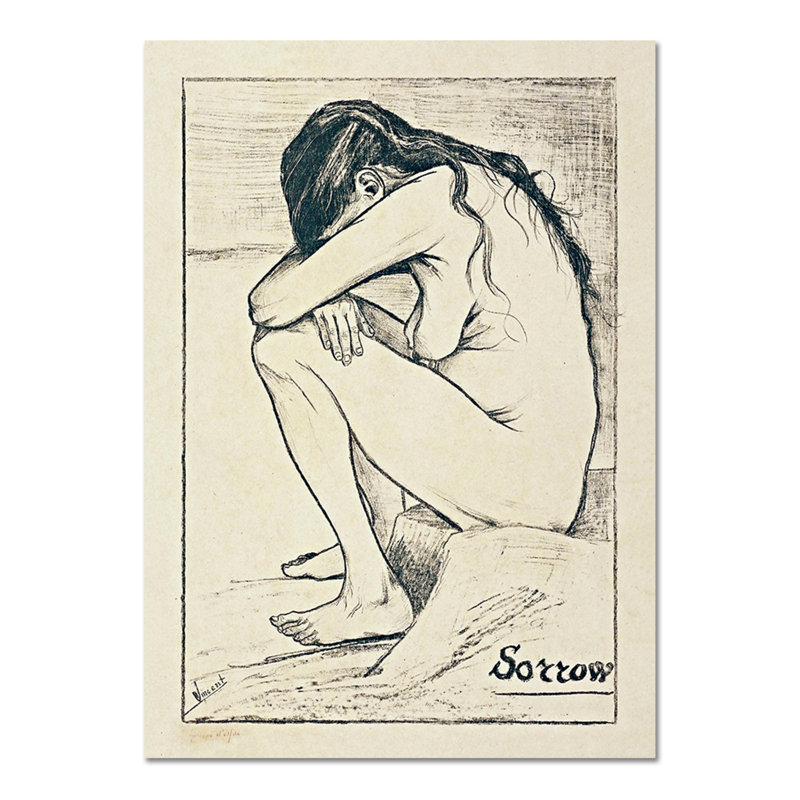 Sadness by Vincent Van Gogh - No Frame Painting on Plastic / Acrylic, 95cm H x 65cm W