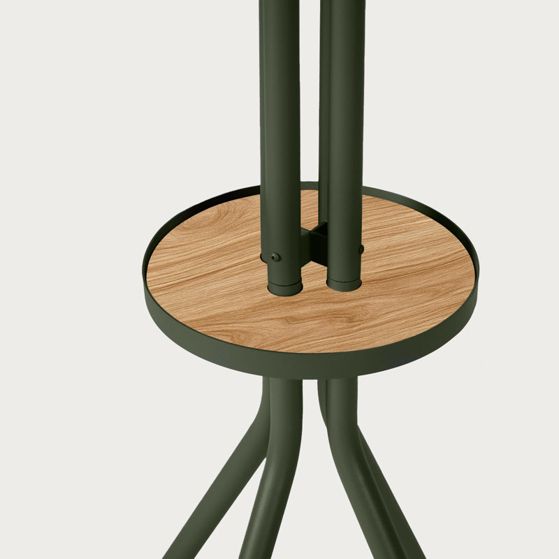 Ramo Freestanding Metal Clothes Rack, Dark Green