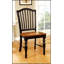 Ensemble de 2 chaises d'appoint élégantes de style champêtre avec une finition en chêne noir et antique, alliant charme rustique et sophistication moderne