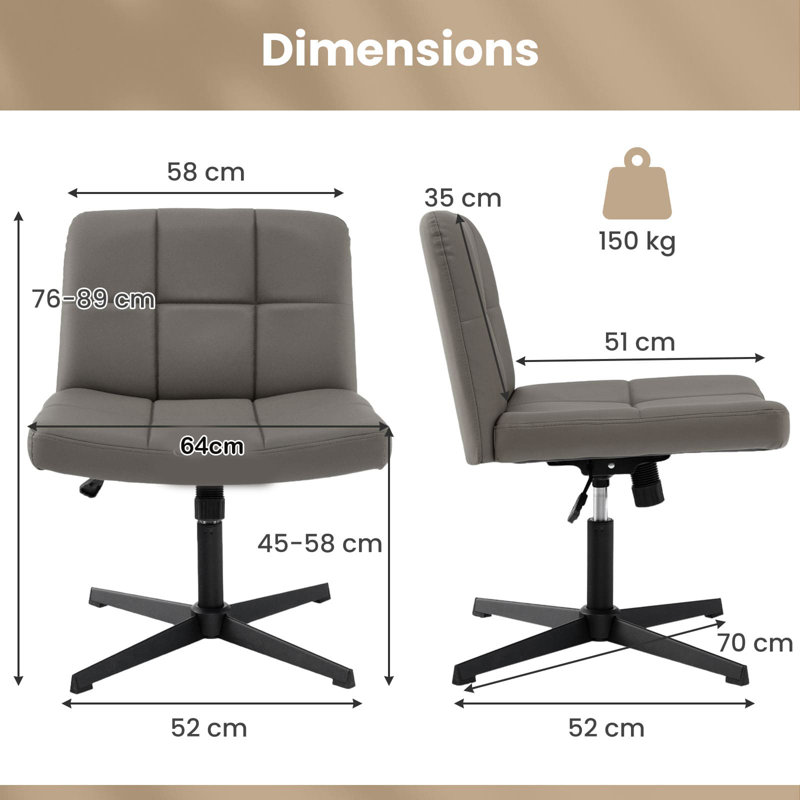 17 Stories Shadana Office Chair, Grey