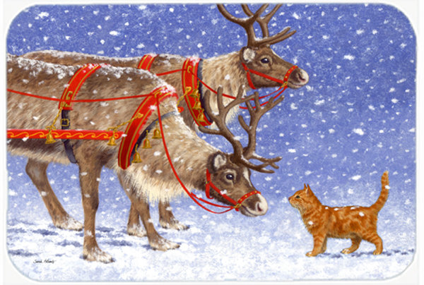 Planche à découper en verre pour trésors et chats caroline Reindeer