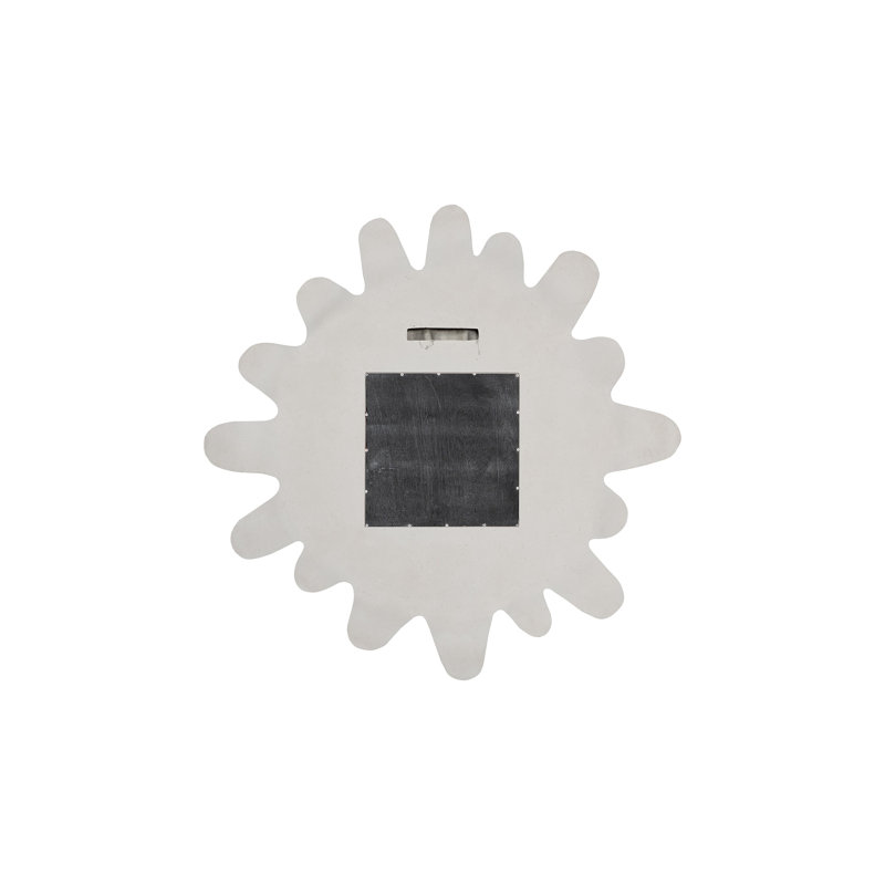 Radial Shell Mirror, White Stone