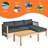 Menzel Acacia Wood 3 - Person Patio Conversation Set with Cushions