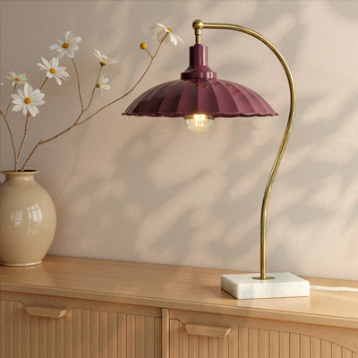 Lampe de table Tamara Day for Stylecraft Penelope - Laiton poli et marbre