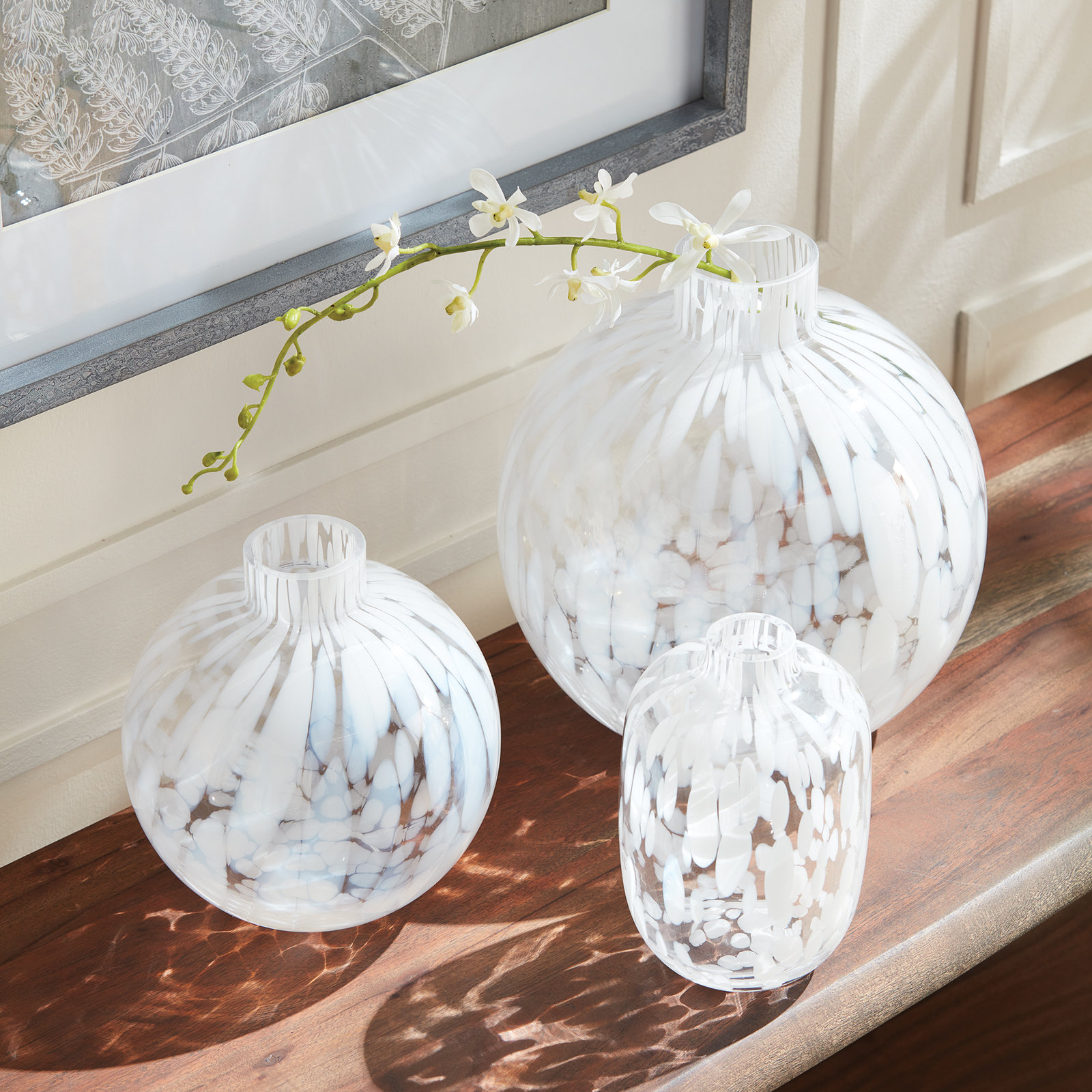 Cersie Glass Table Vase, 10.50" H x 10" W x10" D