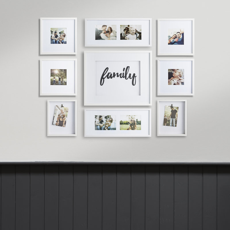 Gustel Picture Frame with Mat, White