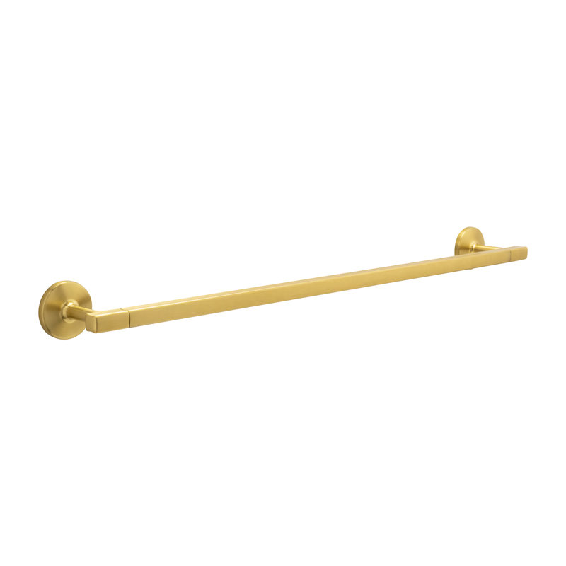 Barre à serviettes de la collection Woodward - laiton doré brossé 26-3 / 16 "x 2-3 / 16" - Accessoire de salle de bain contemporain