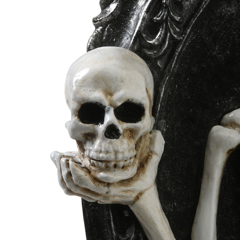 10" Skeleton Throne Decor