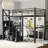 Twin Size Metal Loft Bed with Storage Staircase and Integrated Wardrobe, Space-Saving Design-1286890765