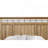 Panel Bed W/ Bench - Caramel Finish-229386156