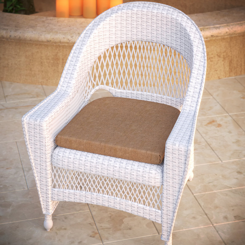 Sunbrella® Dining ChairSeat Pad Replacement Cushion – 18L x 18W x 2.5D, Canvas Heather Beige Sunbrella® Canvas