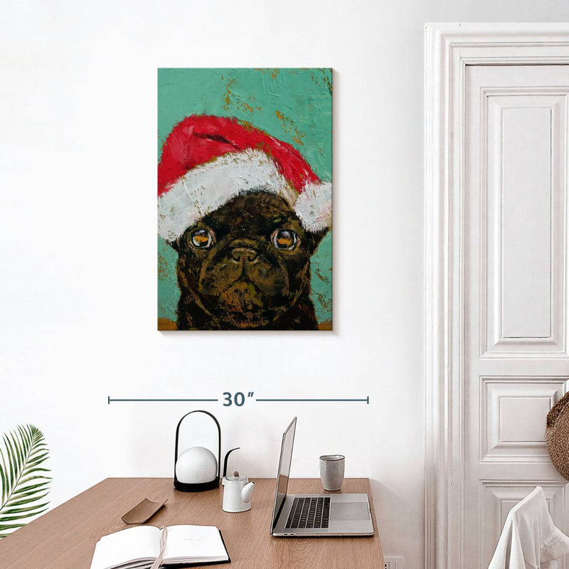 Lelend Santa Pug, 30" H x 20" W
