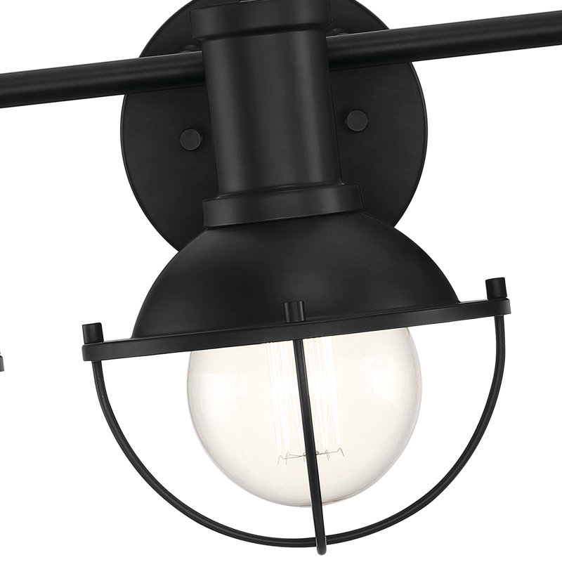 Perego 3-Light Dimmable Vanity Light, Matte Black