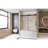 Frameless Single Sliding Shower Door 56-60 "W X 60" H, 1/4 "(6 Mm) Clear Tempered Glass, Explosion Proof Film, Stainless Steel Handle,Square Tube Track