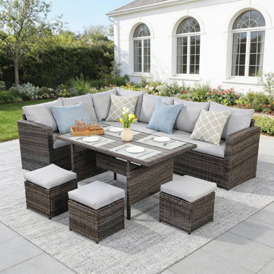 All-Weather Patio Dining Set with Metal Frame