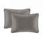 Ensemble de couvre-lit réversible gris foncé-122455222-122455221