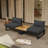 Antjelina 2 - Person Outdoor Loveseat with Cushions & Side Table-534878702-534878675