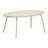 Modern Patio Tables, 5mm Tempered Glass Steel Oval Table for Entertaining