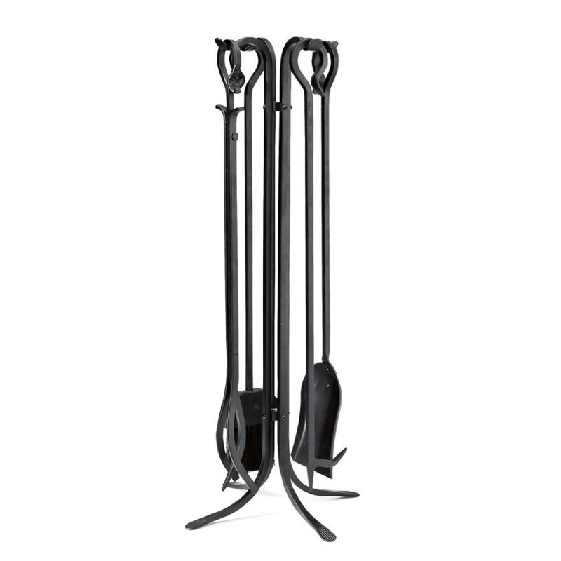 Ensemble d'outils de cheminée 5 pièces, Noir