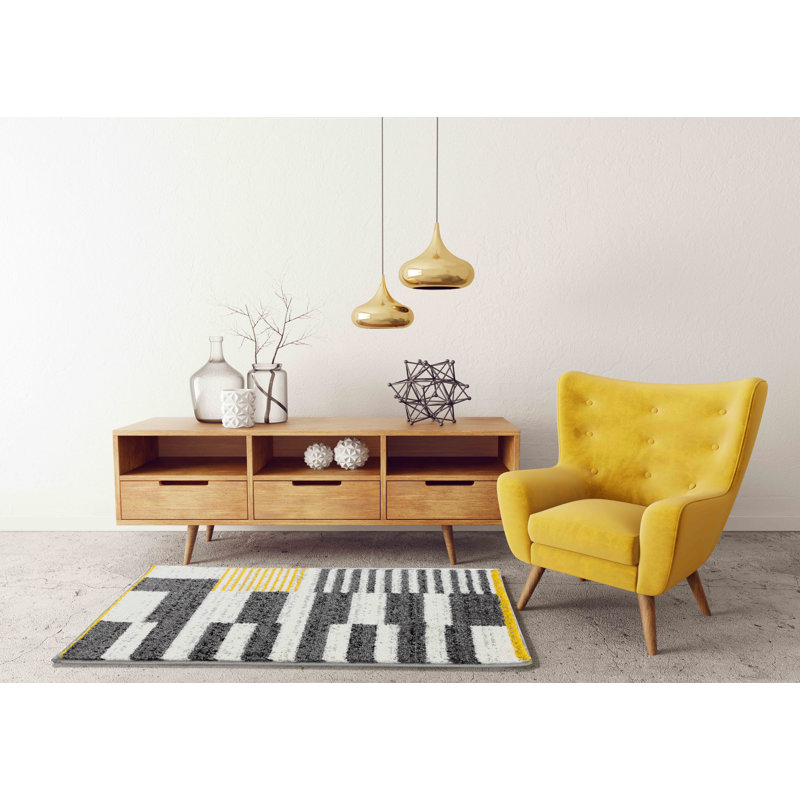 Harshad Geometric Area Rug, Rectangle 160 x 230cm