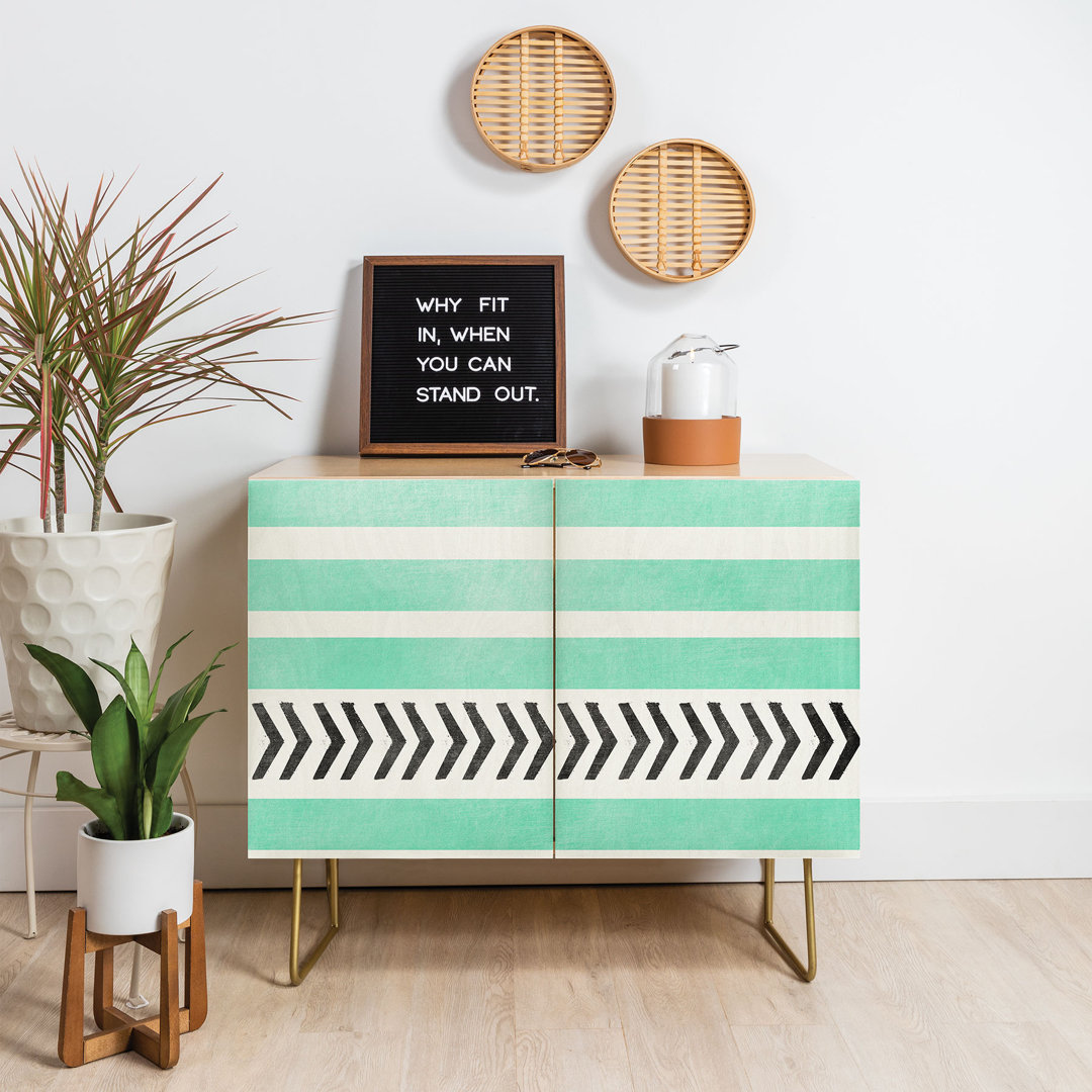 Allyson Stripes and Arrows Accent Cabinet East Urban Home