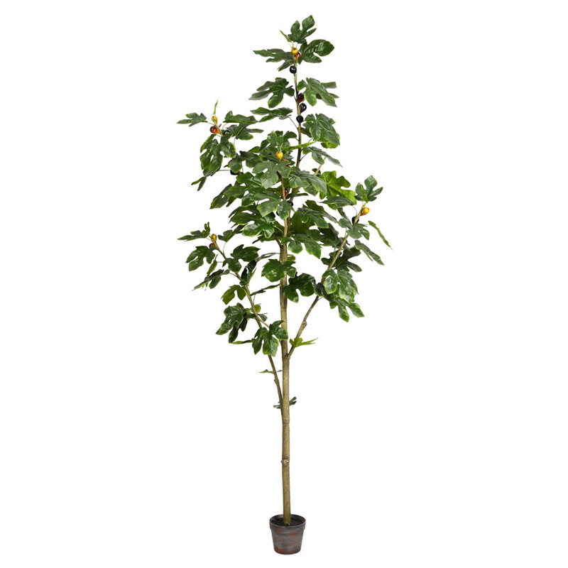 Artificial Potted Fig Tree, 84" H x 40" W x 40" D