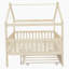 Lit double en bois avec lit gigogne simple-1240005124