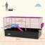 Guinea Pig Cage for Chinchillas Rabbit with Dish 99x52x53cm Black
