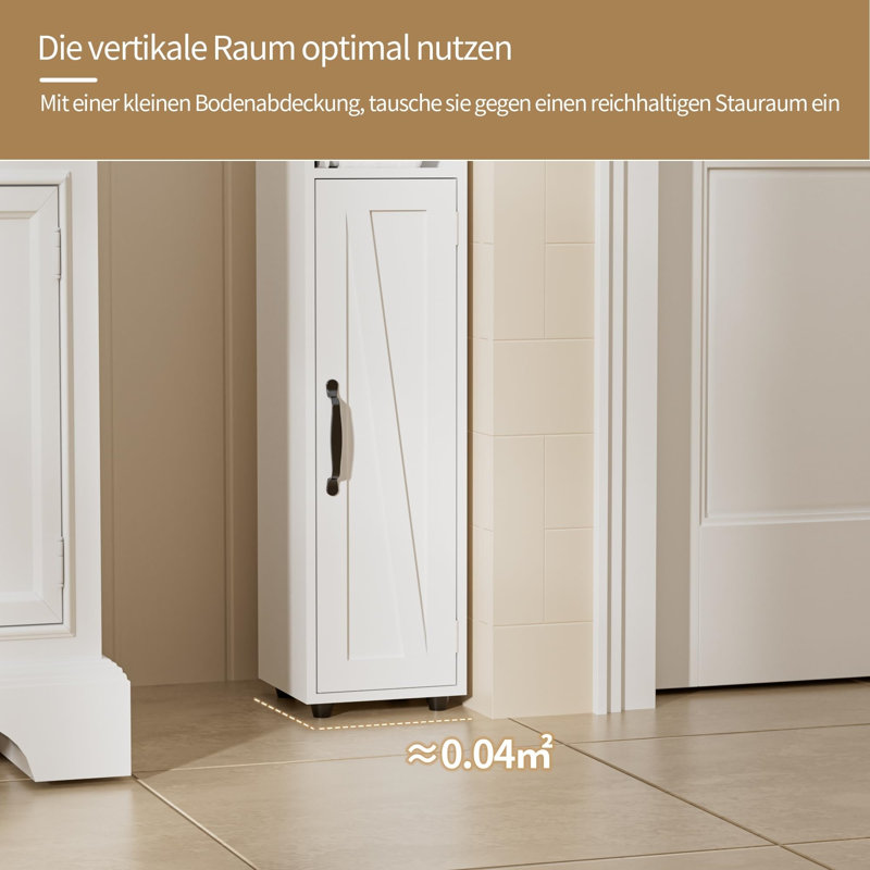 Wood Freestanding Linen Cabinet